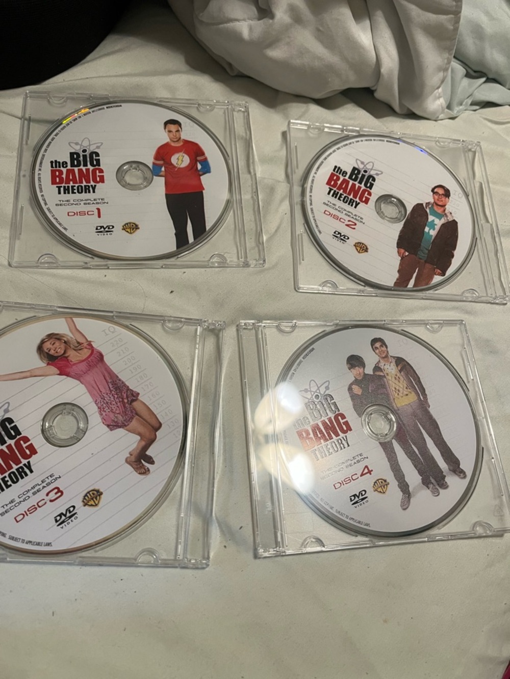 Warner Bros. The Big Bang Theory DVD Discs - White Artwork with Character Photos